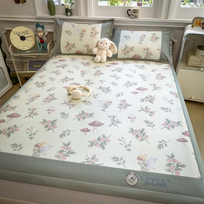 全季家居 2025新款A类抗菌防螨数码印花冰藤席凉席席子 花仙子 床席