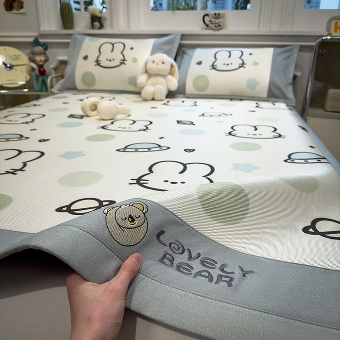 全季家居 2025新款A类抗菌防螨数码印花冰藤席凉席席子 太空兔 床席