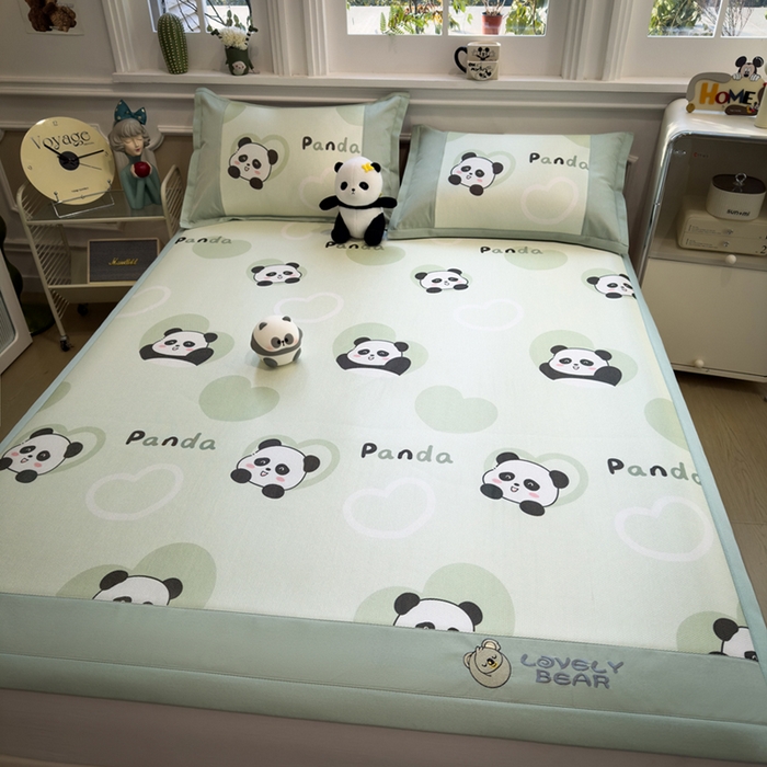 全季家居 2025新款A类抗菌防螨数码印花冰藤席凉席席子 小熊猫 床席