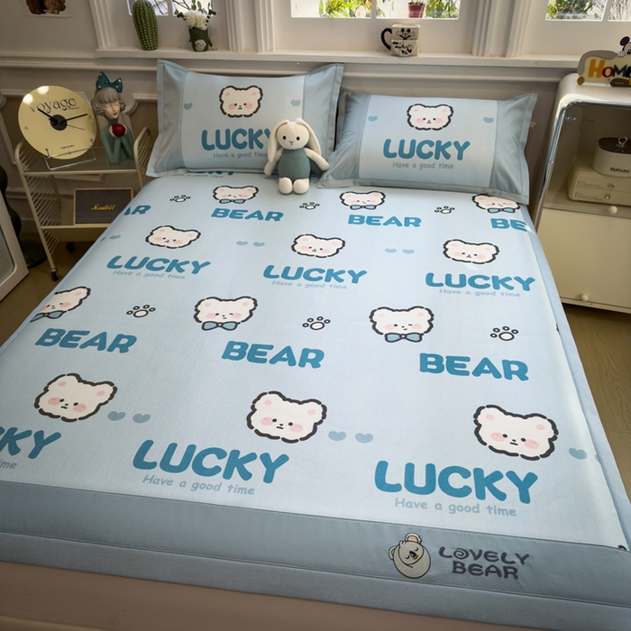 全季家居 2025新款A类抗菌防螨数码印花冰藤席凉席席子 幸运熊 床席