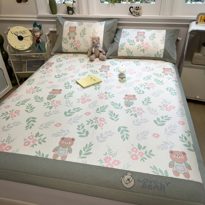 全季家居 2025新款A类抗菌防螨数码印花冰藤席凉席席子 熊乐园 床席