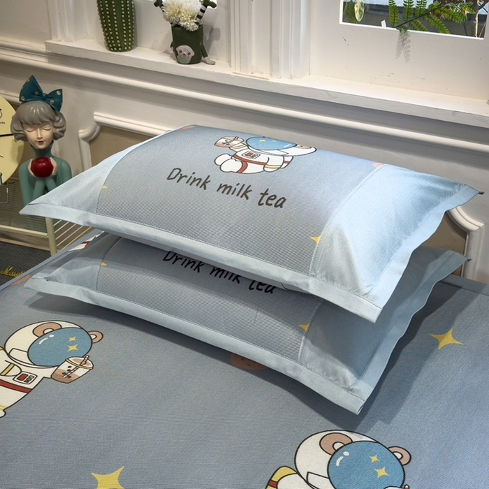 91家纺网 家纺一手货源 找家纺 全季家居 2025新款A类抗菌防螨数码印花冰藤席凉席席子 宇航员 床席