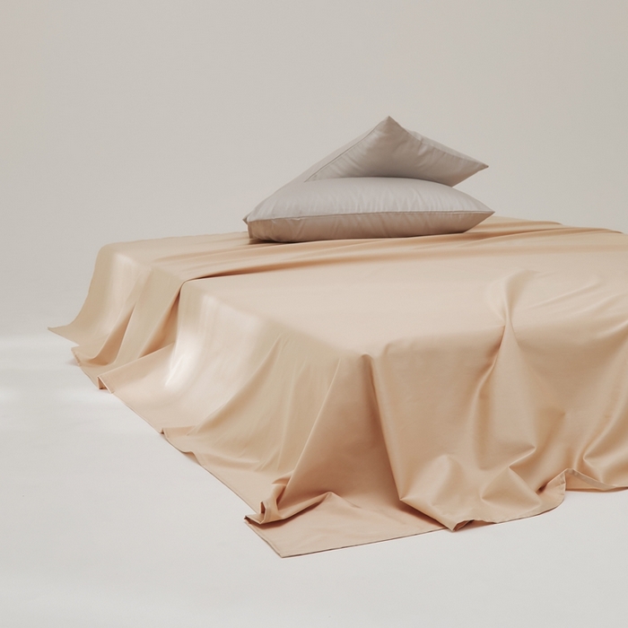 91家纺网 家纺一手货源 找家纺 禧缘家纺（原梦想家） 2025新款50双股贡缎100支长绒棉纯色单品系列-单床单 晨曦金