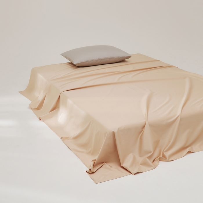 91家纺网 家纺一手货源 找家纺 禧缘家纺（原梦想家） 2025新款50双股贡缎100支长绒棉纯色单品系列-单床单 晨曦金