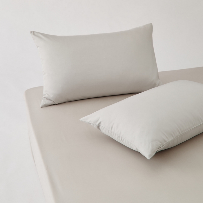 91家纺网 家纺一手货源 找家纺 禧缘家纺（原梦想家） 2025新款50双股贡缎100支长绒棉纯色单品系列-单枕套 山灰色