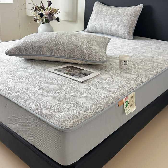 （总）鑫钰 2025新款A类进口PE高冷感凉席高端聚乙烯凉豆豆高克重480克冰丝凉席床笠三件套