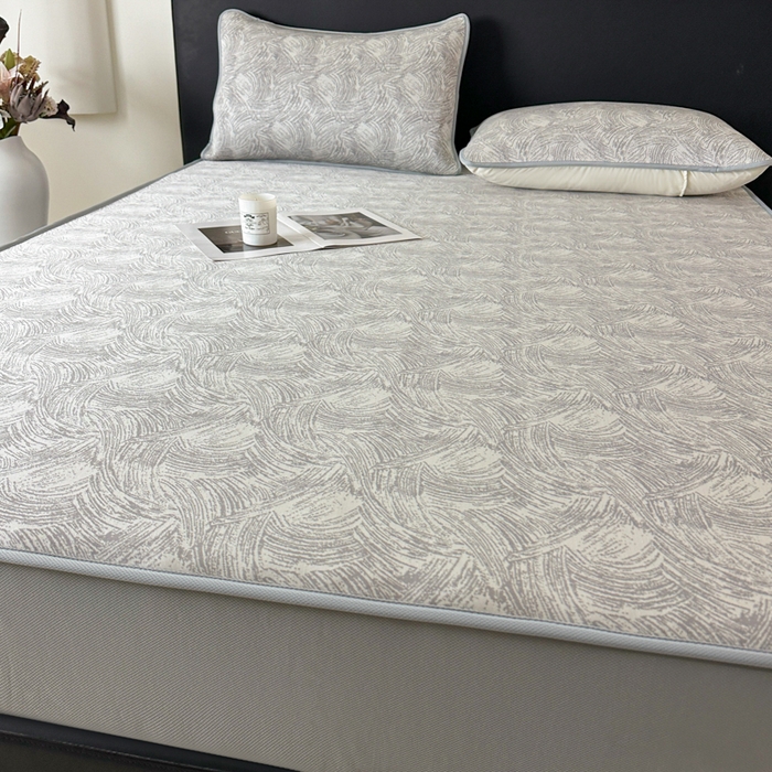 91家纺网 家纺一手货源 找家纺 （总）鑫钰 2025新款A类进口PE高冷感凉席高端聚乙烯凉豆豆高克重480克冰丝凉席床笠三件套