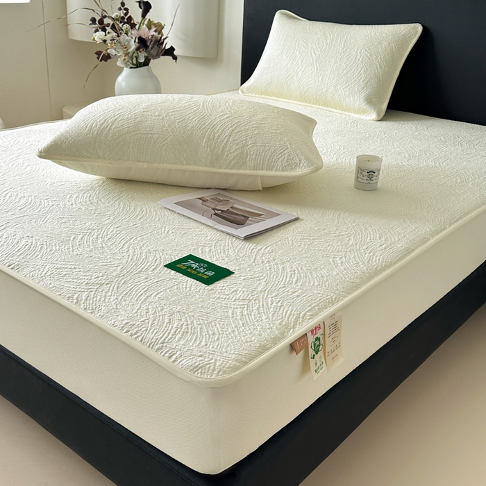 91家纺网 家纺一手货源 找家纺 （总）鑫钰 2025新款A类进口PE高冷感凉席高端聚乙烯凉豆豆高克重480克冰丝凉席床笠三件套