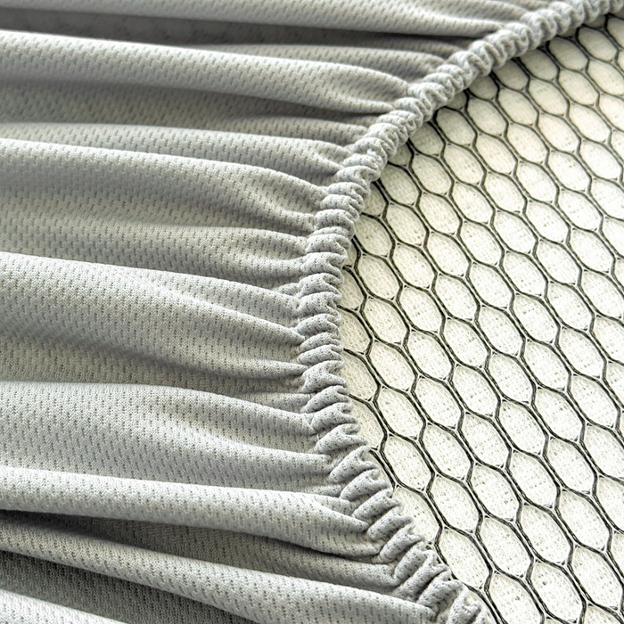 91家纺网 家纺一手货源 找家纺 鑫钰 2025新款A类进口PE高冷感凉席高端聚乙烯凉豆豆高克重480克冰丝凉席床笠三件套 山茶物语-绿