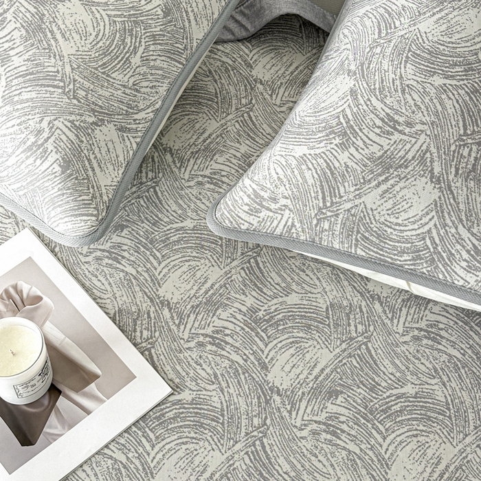 91家纺网 家纺一手货源 找家纺 鑫钰 2025新款A类进口PE高冷感凉席高端聚乙烯凉豆豆高克重480克冰丝凉席床席三件套 冰肌-银灰