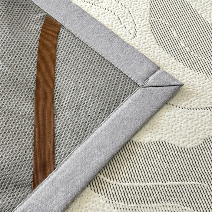 91家纺网 家纺一手货源 找家纺 鑫钰 2025新款A类进口PE高冷感凉席高端聚乙烯凉豆豆高克重480克冰丝凉席床席三件套 沁夏-奶咖