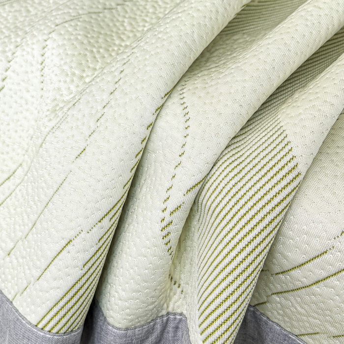 91家纺网 家纺一手货源 找家纺 鑫钰 2025新款A类进口PE高冷感凉席高端聚乙烯凉豆豆高克重480克冰丝凉席床席三件套 沁夏-青柠绿