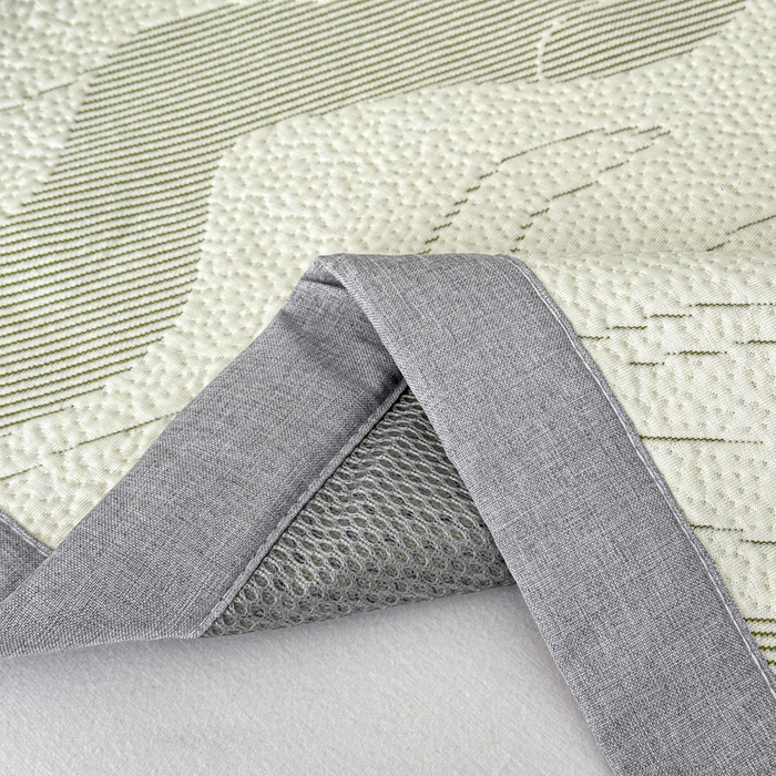 91家纺网 家纺一手货源 找家纺 鑫钰 2025新款A类进口PE高冷感凉席高端聚乙烯凉豆豆高克重480克冰丝凉席床席三件套 沁夏-青柠绿