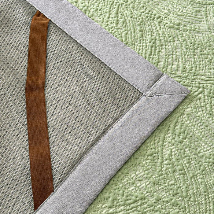 91家纺网 家纺一手货源 找家纺 鑫钰 2025新款A类进口PE高冷感凉席高端聚乙烯凉豆豆高克重480克冰丝凉席床席三件套 云锦-水绿