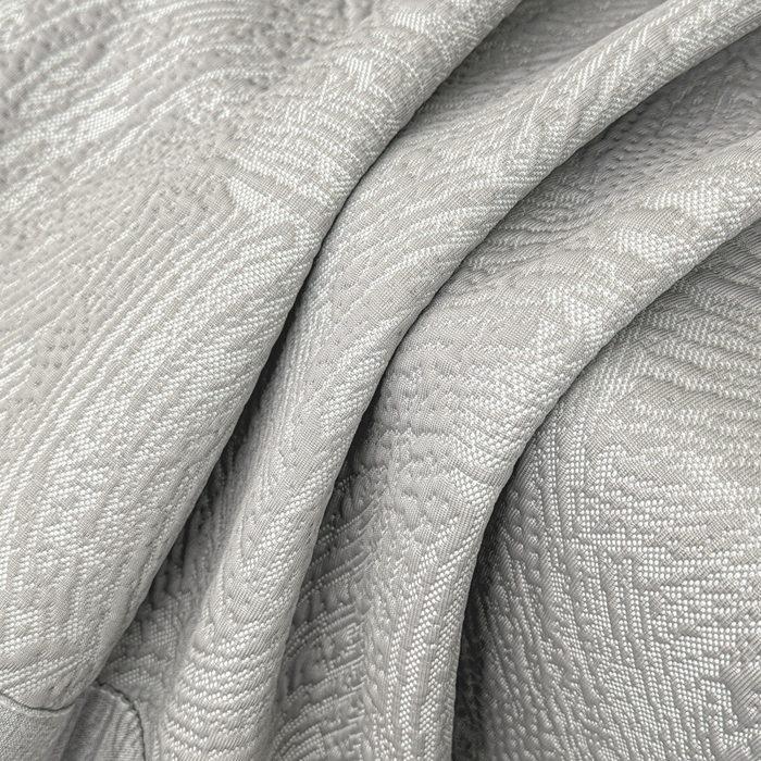 91家纺网 家纺一手货源 找家纺 鑫钰 2025新款A类进口PE高冷感凉席高端聚乙烯凉豆豆高克重480克冰丝凉席床席三件套 云锦-银灰