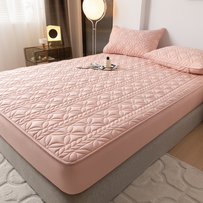 91家纺网 家纺一手货源 找家纺 （总）鑫钰 2025新款防水夹棉防水床笠-花穗