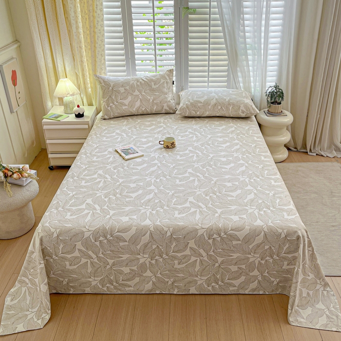 91家纺网 家纺一手货源 找家纺 （总）鑫钰 2025新款全棉纯棉老粗布花卉系列单品床单-床笠