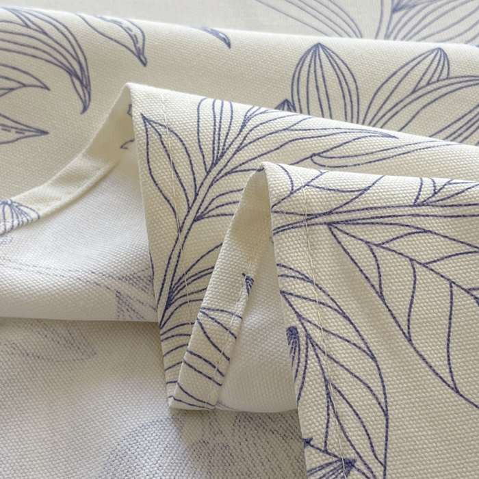 91家纺网 家纺一手货源 找家纺 鑫钰 2025新款全棉纯棉老粗布花卉系列单品床单-床笠 床单-繁花-蓝