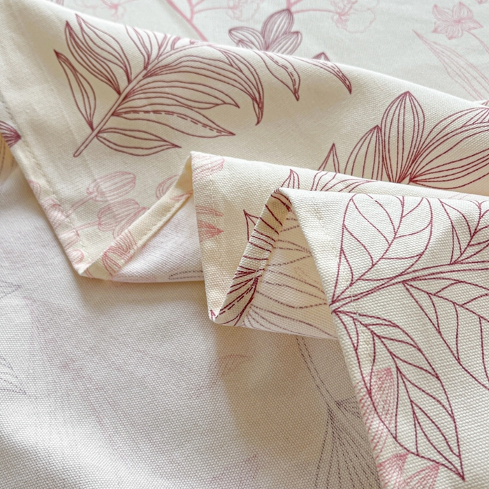 91家纺网 家纺一手货源 找家纺 鑫钰 2025新款全棉纯棉老粗布花卉系列单品床单-床笠 床单-繁花-粉