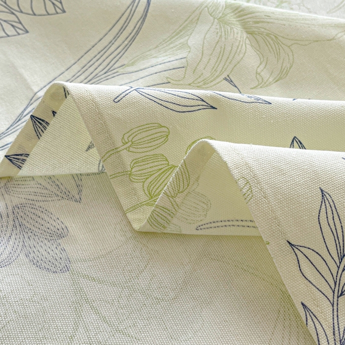 91家纺网 家纺一手货源 找家纺 鑫钰 2025新款全棉纯棉老粗布花卉系列单品床单-床笠 床单-繁花-绿