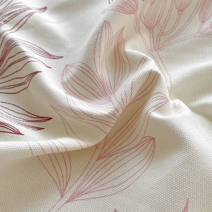 91家纺网 家纺一手货源 找家纺 鑫钰 2025新款全棉纯棉老粗布花卉系列单品床单-床笠 床笠-繁花-粉