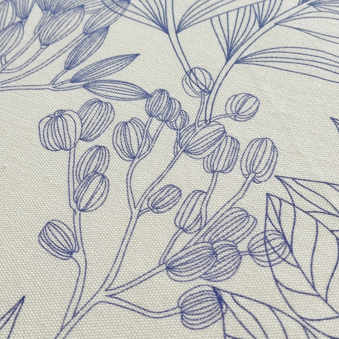 91家纺网 家纺一手货源 找家纺 鑫钰 2025新款全棉纯棉老粗布花卉系列单品床单-床笠 床笠-繁花-蓝