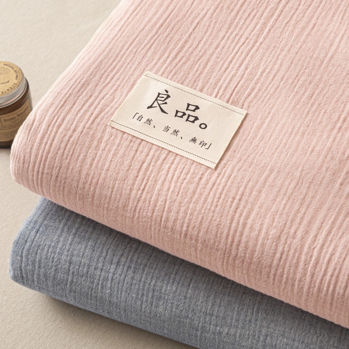 91家纺网 家纺一手货源 找家纺 （总）鑫钰 2025新款纯色系列全棉双层皱皱纱床单-床笠