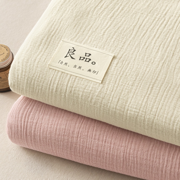 鑫钰 2025新款纯色系列全棉双层皱皱纱床单-床笠 叠拍