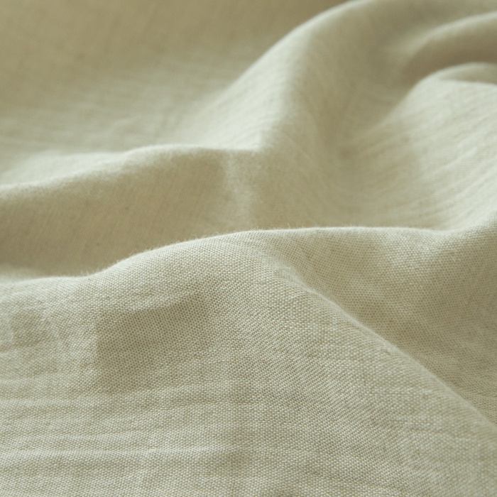 91家纺网 家纺一手货源 找家纺 鑫钰 2025新款纯色系列全棉双层皱皱纱床单-床笠 淡雅绿-床笠