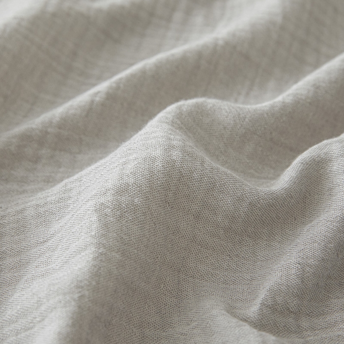 91家纺网 家纺一手货源 找家纺 鑫钰 2025新款纯色系列全棉双层皱皱纱床单-床笠 气质灰-床笠