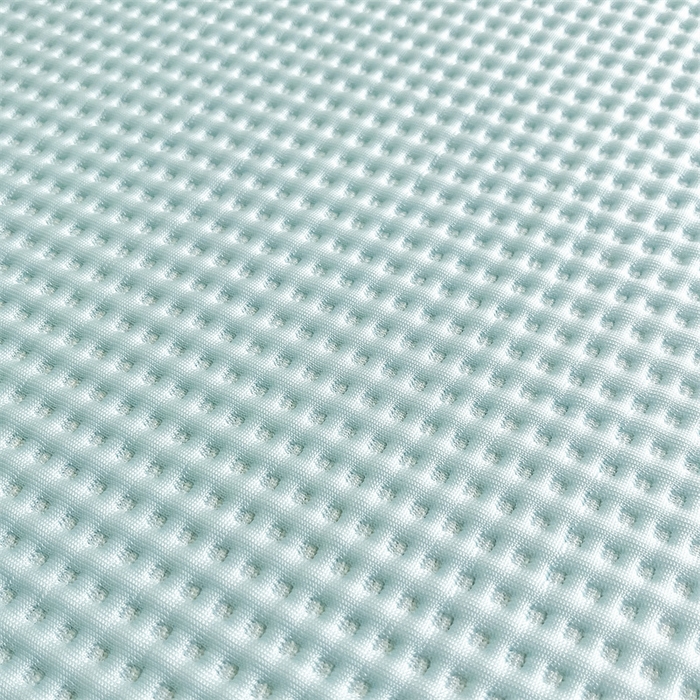 91家纺网 家纺一手货源 找家纺 鑫钰 2025新款超速凉感冰丝绣花凉席-床席款 冰柠檬-华夫格蓝（床席款）