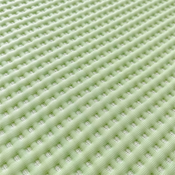 91家纺网 家纺一手货源 找家纺 鑫钰 2025新款超速凉感冰丝绣花凉席-床席款 冰柠檬-华夫格绿（床席款）