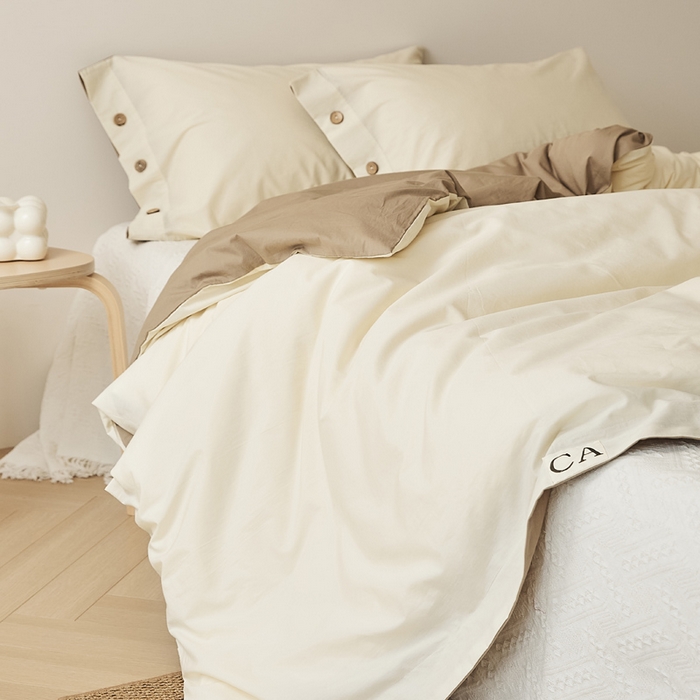 EH家居 2025新款旧拾光系列全棉水洗棉单品被套 旧拾光-米咖