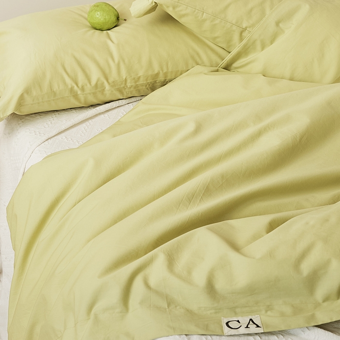 91家纺网 家纺一手货源 找家纺 EH家居 2025新款旧拾光系列全棉水洗棉单品被套 旧拾光-香草青