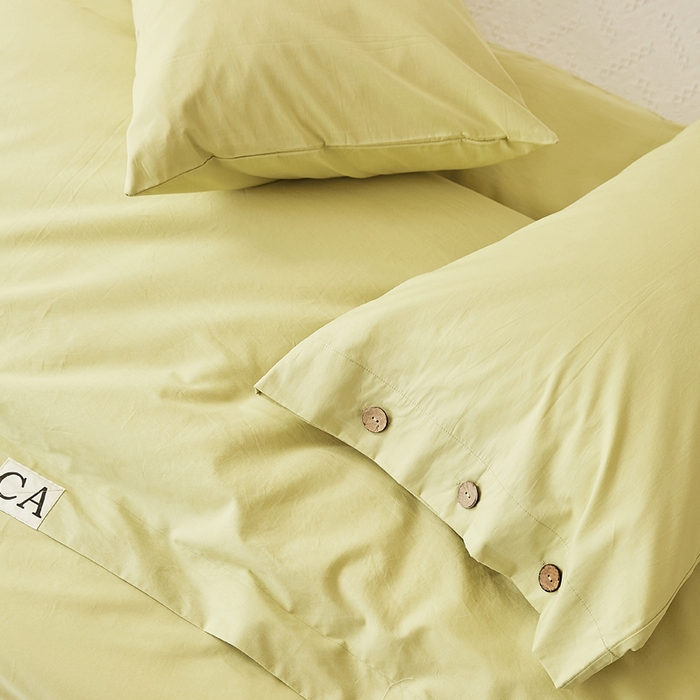 91家纺网 家纺一手货源 找家纺 EH家居 2025新款旧拾光系列全棉水洗棉单品被套 旧拾光-香草青