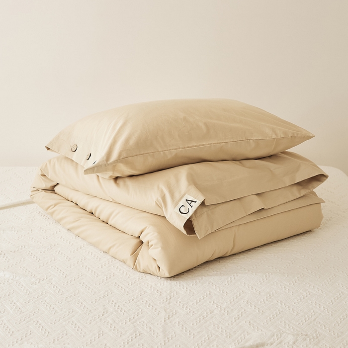 91家纺网 家纺一手货源 找家纺 EH家居 2025新款旧拾光系列全棉水洗棉单品被套 旧拾光-浅卡其