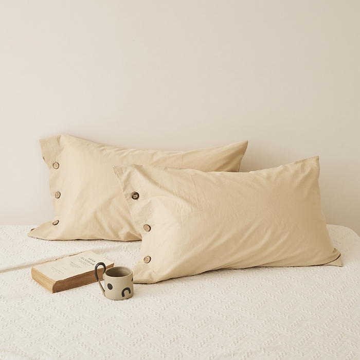 91家纺网 家纺一手货源 找家纺 （总）EH家居 2025新款旧拾光系列全棉水洗棉单品枕套