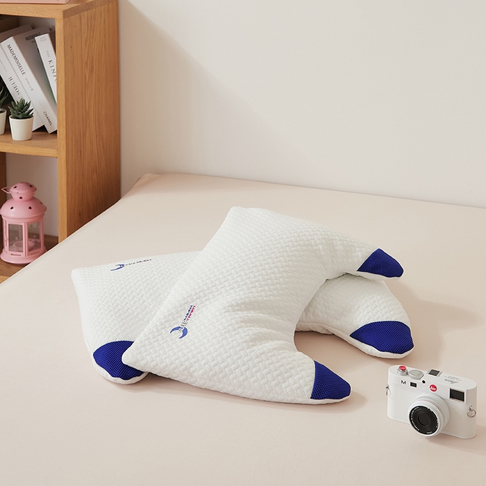 91家纺网 家纺一手货源 找家纺 境月枕芯坊 2025新款可拆洗卡通黑苦荞麦枕头枕芯 蓝色-小号 30*50*5cm/只