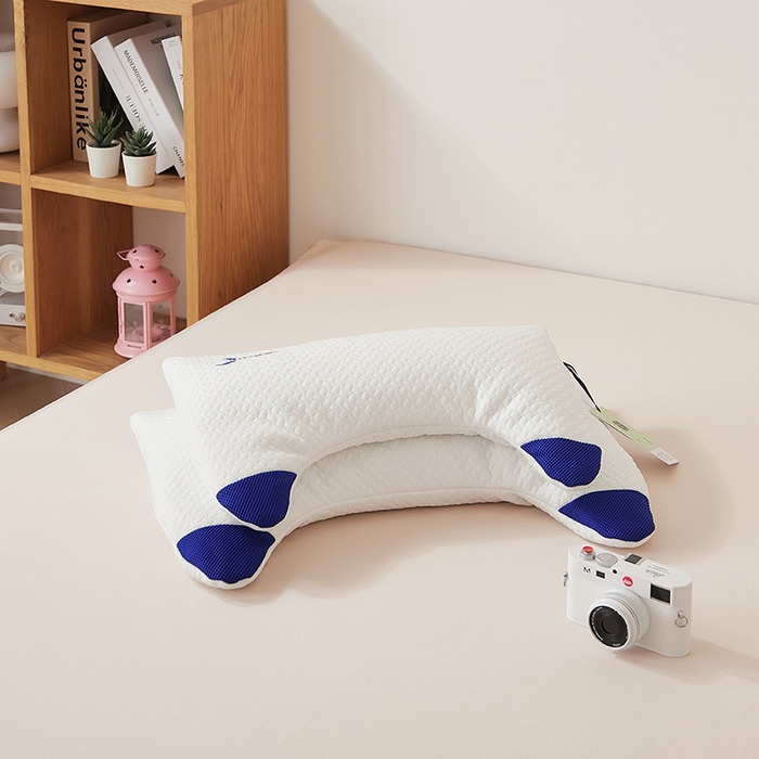 91家纺网 家纺一手货源 找家纺 境月枕芯坊 2025新款可拆洗卡通黑苦荞麦枕头枕芯 蓝色-小号 30*50*5cm/只