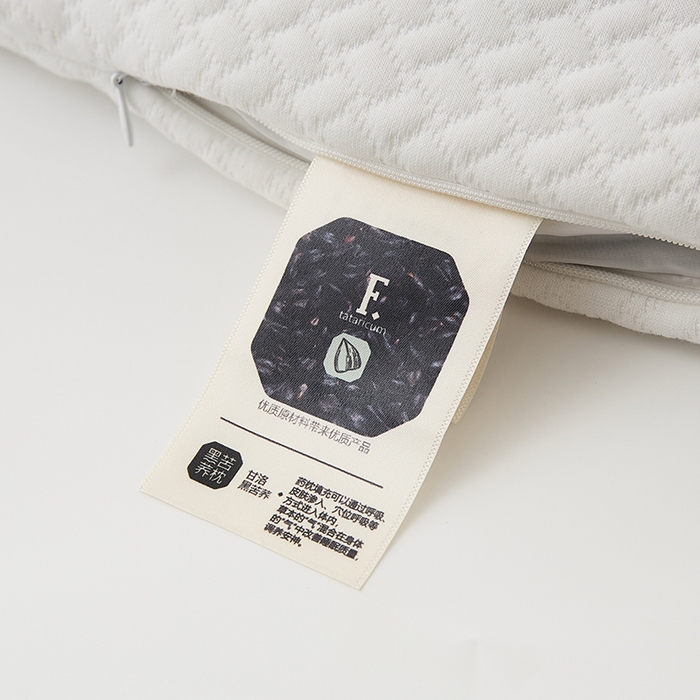 91家纺网 家纺一手货源 找家纺 境月枕芯坊 2025新款可拆洗卡通黑苦荞麦枕头枕芯 蓝色-大号 40*60*6cm/只