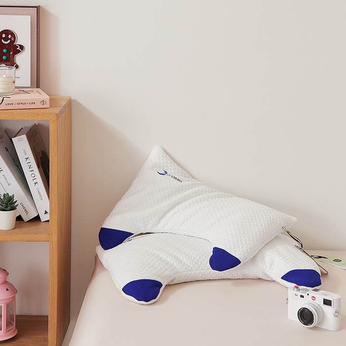 91家纺网 家纺一手货源 找家纺 境月枕芯坊 2025新款可拆洗卡通黑苦荞麦枕头枕芯 蓝色-大号 40*60*6cm/只