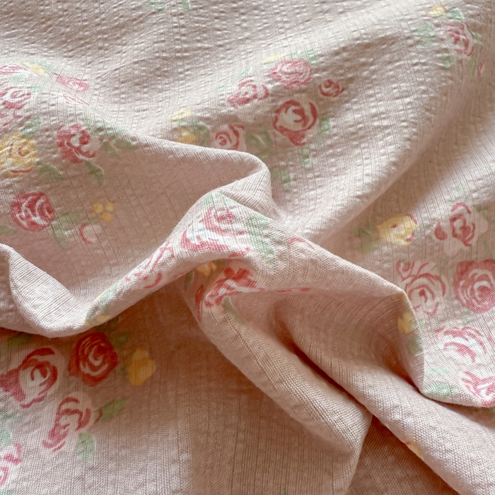 91家纺网 家纺一手货源 找家纺 芯贝儿 2025新款全m花边木m邹邹双层纱水洗m夏被四件套 素颜