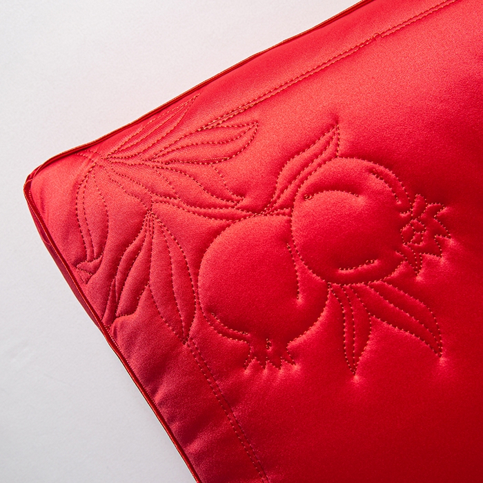 91家纺网 家纺一手货源 找家纺 （总）贤内助家纺 2025新款禧绣盈门婚庆枕保健颈椎枕头枕芯