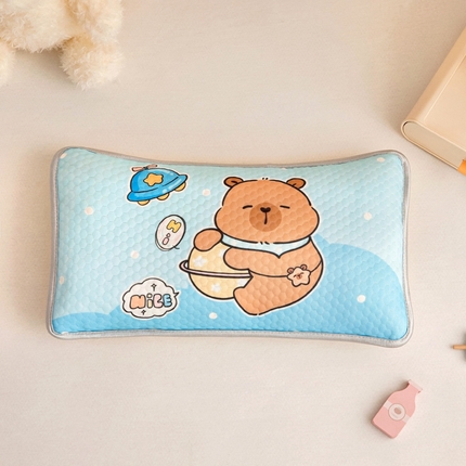 富馨莱 2025新款儿童冰丝豆豆枕套 卡皮熊