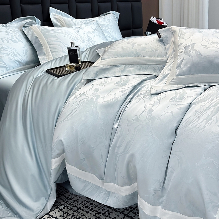 91家纺网 家纺一手货源 找家纺 （总） 2025新品床上用品高端A类100支天丝棉贡缎提花四件套全棉纯棉长绒棉夏季轻奢真丝全工艺