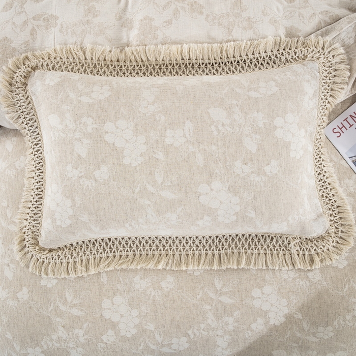 91家纺网 家纺一手货源 找家纺 （总）鲁爱家纺供货 2025新款棉麻流苏款四件套