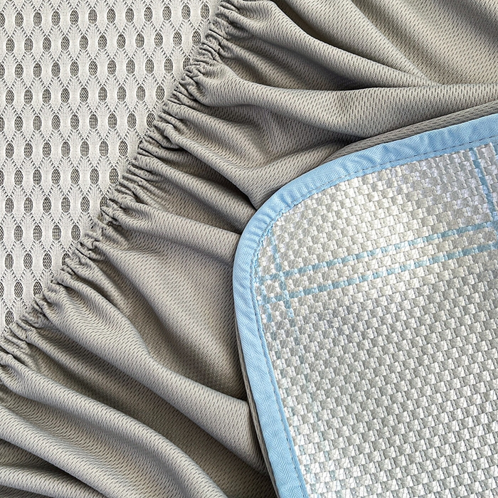 91家纺网 家纺一手货源 找家纺 布卢姆床垫2025新款A类数码印花冰藤席夏凉席--床笠款 滑板腊肠狗床笠