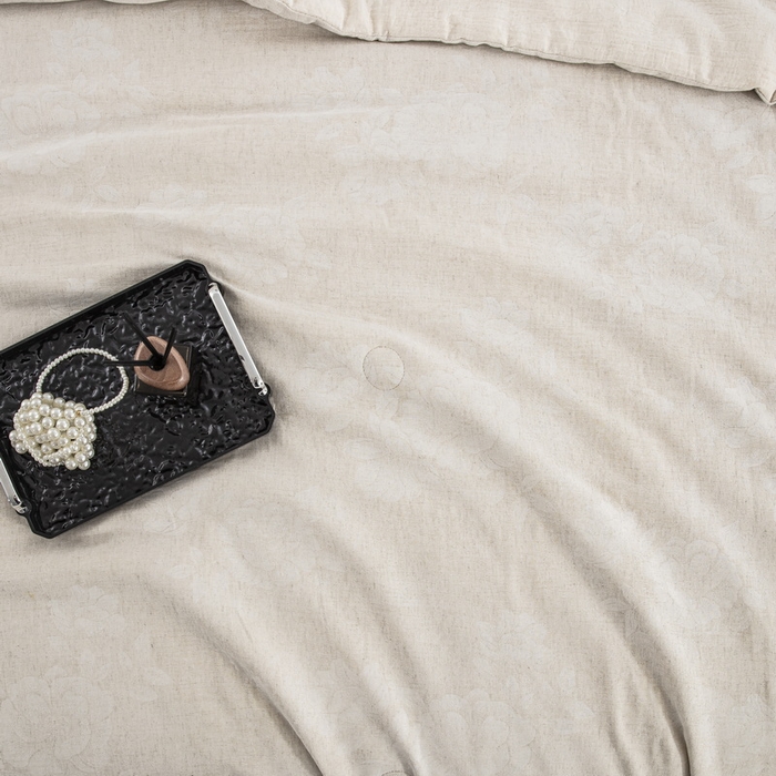 91家纺网 家纺一手货源 找家纺 鲁爱家纺供货 2025新款AB版棉麻流苏款夏被 醉清风