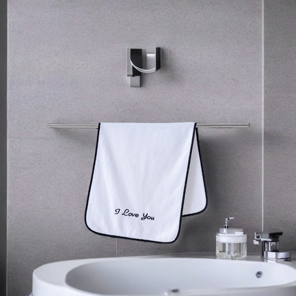 91家纺网 家纺一手货源 找家纺 （总）彩虹毛巾2025新款I Love you珊瑚绒毛巾浴巾套装网红情侣浴室加厚毛巾浴巾两件套