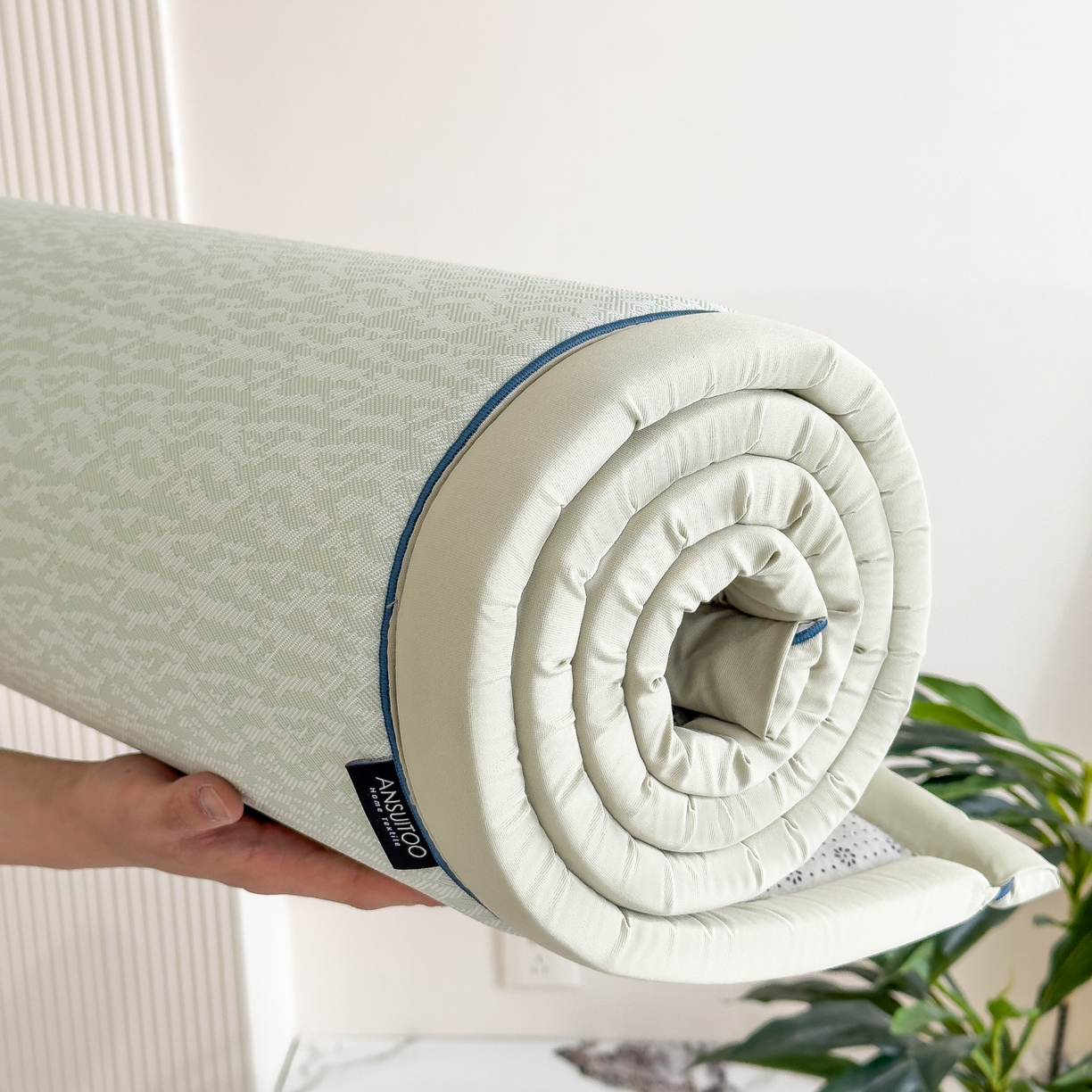 91家纺网 家纺一手货源 找家纺 席世家 2025新款凉感肌理多功能垫 肌理-绿